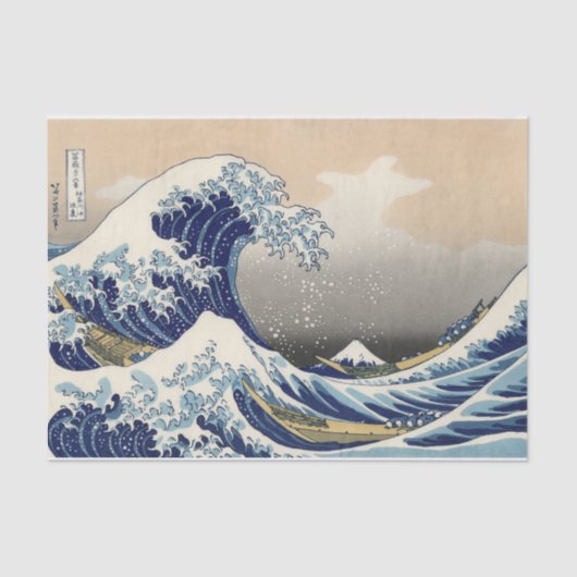 Die große Welle vor Kanagawa Hokusai Seidenpapier (Vorderseite)