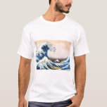 Die große Welle vor Kanagawa, Hokusai T-Shirt<br><div class="desc">Katsushika Hokusai (31. Oktober 1760 - 10. Mai 1849), einfach bekannt als Hokusai, war ein japanischer Künstler, ukiyo-e Maler und Printmacher der Edo-Zeit. Geboren in Edo (jetzt Tokio), Hokusai ist am bekanntesten als Autor der Holzblock-Druckreihe 36 Ansichten des Mount Fuji (Fugaku Sanjūroku-, c. 1831), das den international bekannten Ausdruck The...</div>