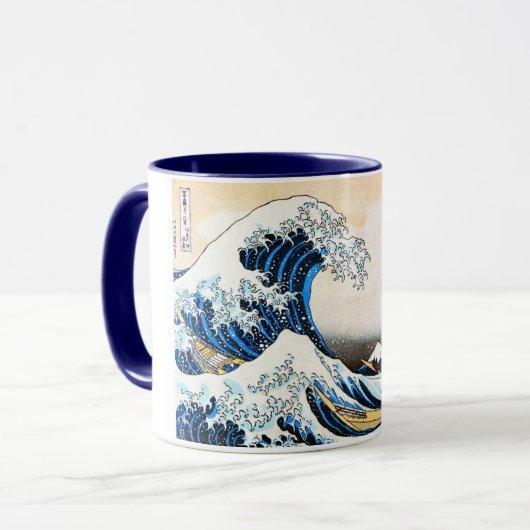 Die große Welle vor Kanagawa, Hokusai Tasse (Vorderseite Links)
