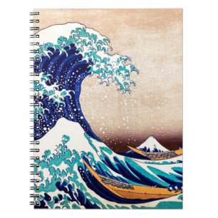 Die große Welle vor Kanagawa Japanischer Holzschni Notizblock