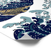 Die große Welle vor Kanagawa Japanischer Kunstdruc Poster (Ecke)