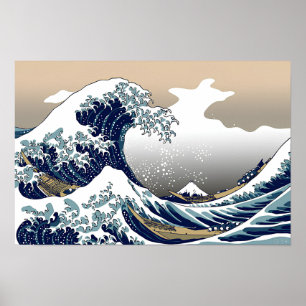 Die große Welle vor Kanagawa Japanischer Kunstdruc Poster