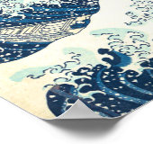 Die große Welle vor Kanagawa Japanischer Kunstdruc Poster (Ecke)