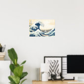 Die große Welle vor Kanagawa Japanischer Kunstdruc Poster (Heimbüro)