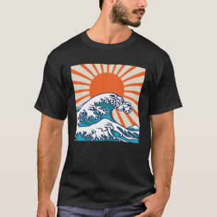 Die große Welle vor Kanagawa, japanisches Wellenpo T-Shirt