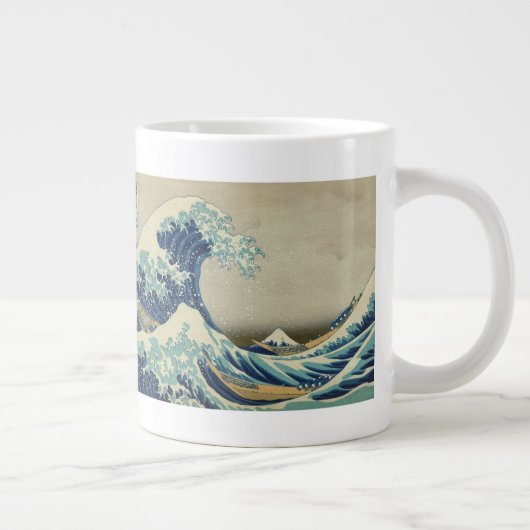 Die große Welle vor Kanagawa Jumbo-Tasse (Rechts)
