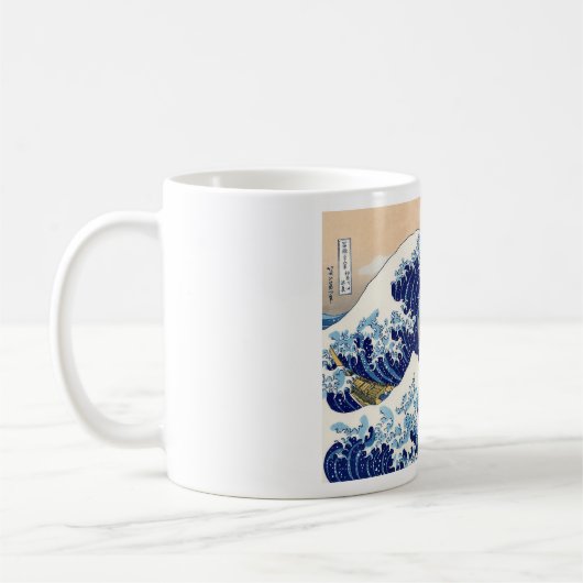 Die große Welle vor Kanagawa Kaffeetasse (Links)