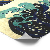 Die große Welle vor Kanagawa Katsushika Hokusai Poster (Ecke)