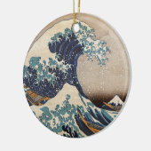 Die große Welle vor Kanagawa Keramik Ornament (Links)