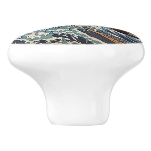 Die große Welle vor Kanagawa Keramikknauf (Seitenansicht)