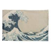 Die große Welle vor Kanagawa Kissenbezug (Rückseite)