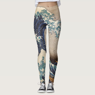 Die große Welle vor Kanagawa Leggings