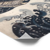 Die große Welle vor Kanagawa mit der Mondfee Poster (Ecke)