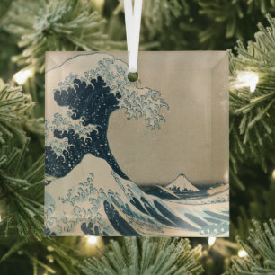 Die große Welle vor Kanagawa Ornament Aus Glas