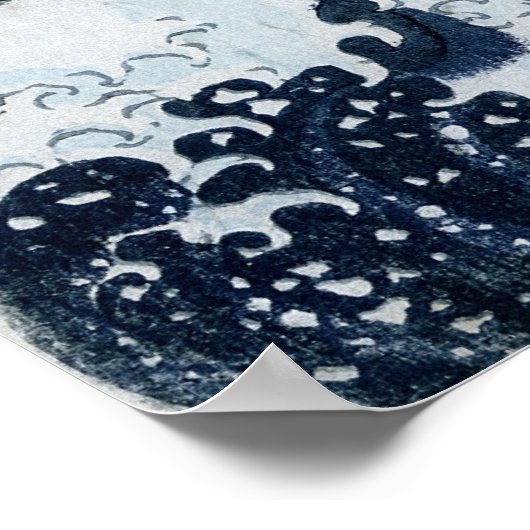 Die große Welle vor Kanagawa Poster (Ecke)