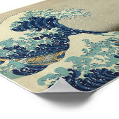 Die große Welle vor Kanagawa Poster (Ecke)