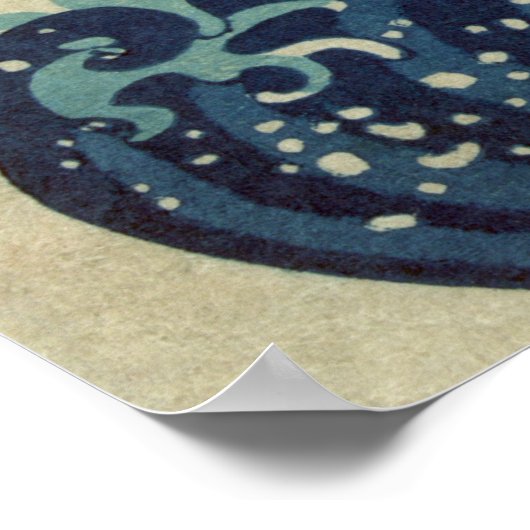 Die große Welle vor Kanagawa Poster (Ecke)