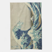 Die große Welle vor Kanagawa-Poster Geschirrtuch (Vertikal)