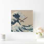 Die große Welle vor Kanagawa Quadratische Wanduhr (Zuhause)