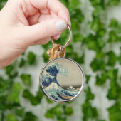 Die große Welle vor Kanagawa Schlüsselanhänger (Hand)