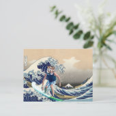 Die große Welle vor Kanagawa Tiger Surfer Postkarte (Stehend Vorderseite)