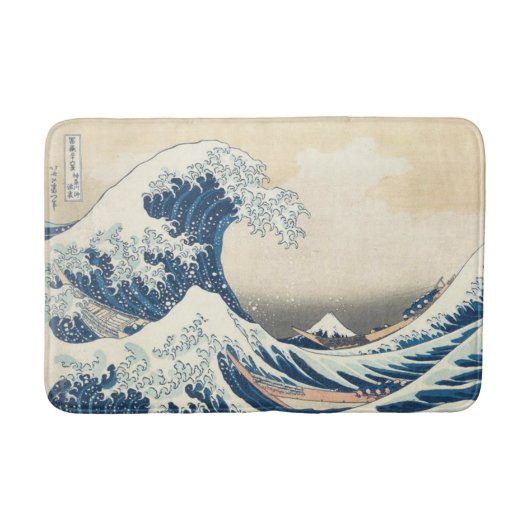 Die große Welle vor Kanagawa Ukiyo-e Japanisch Badematte (Vorderseite)