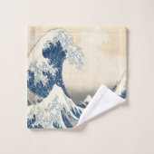 Die große Welle vor Kanagawa Ukiyo-e Japanisch Badhandtuch Set (Waschlappen)