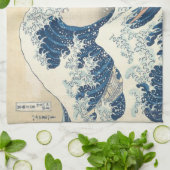 Die große Welle vor Kanagawa Ukiyo-e Japanisch Geschirrtuch (Gefaltet)