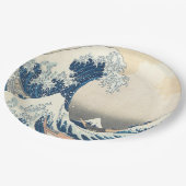 Die große Welle vor Kanagawa Ukiyo-e Japanisch Pappteller (Schrägansicht)
