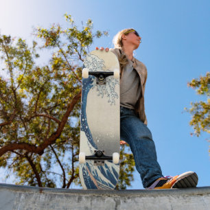 Die große Welle vor Kanagawa Ukiyo-e Japanisch Skateboard