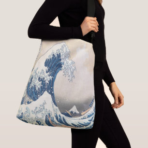 Die große Welle vor Kanagawa Ukiyo-e Japanisch Tragetaschen Mit Langen Trägern