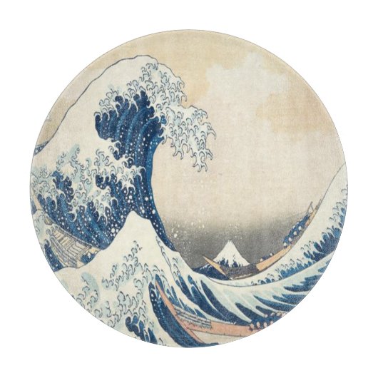 Die große Welle vor Kanagawa Ukiyo-e japanischem G Schneidebrett (Vorderseite)
