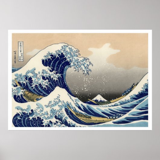 Die große Welle vor Kanagawa Ukiyo-e Poster (Vorne)