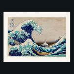 Die große Welle vor Kanagawa Vintage Darstellung Poster<br><div class="desc">Wandkunstdruck und Poster Remix von Katsushika Hokusai Original-Gemälde; kleines Poster mit Rand, wählen Sie Ihre Größe.</div>