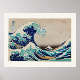 Die große Welle vor Kanagawa Vintage Darstellung Poster