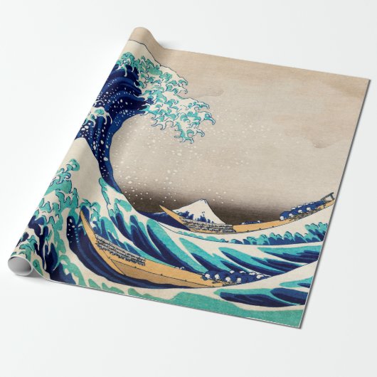 Die große Welle vor Kanagawa Vintager japanischer  Geschenkpapier (Ungerollt)