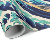 Die große Welle vor Kanagawa Vintager japanischer  Geschenkpapier (Rolleneckpunkt)