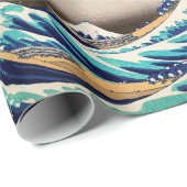 Die große Welle vor Kanagawa Vintager japanischer  Geschenkpapier (Rolleneckpunkt)