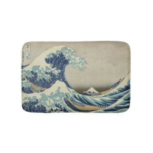 Die große Welle vor Kanagawa von Hokusai Badematte