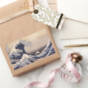 Die große Welle vor Kanagawa von Hokusai Rechteckiger Aufkleber