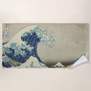 Die große Welle vor Kanagawa von Hokusai Strandtuch