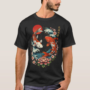Die große Welle vor Koi-Fischen T-Shirt