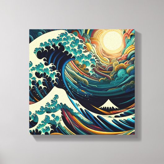 Die Große Welle, Wave off Kanagawa v1 Canvas Print Leinwanddruck (Vorderseite)