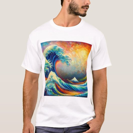 Die Große Welle, Wave off Kanagawa v4 T-Shirt (Vorderseite)