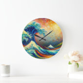 Die Große Welle, Wave off Kanagawa v4 Wanduhr (Zuhause)
