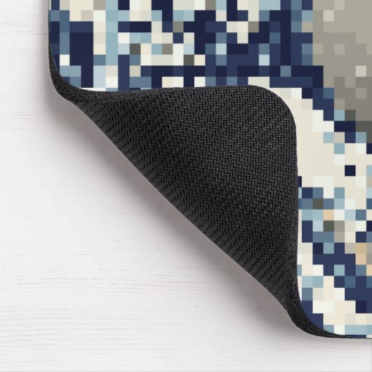 Die große Welle weg von der Bit-Pixel-Kunst Mousepad (Ecke)