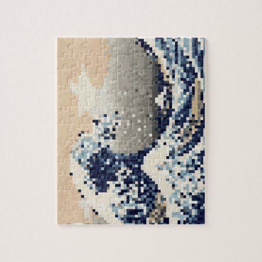 Die große Welle weg von der Bit-Pixel-Kunst Puzzle (Vertikal)