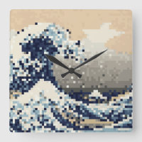 Die große Welle weg von der Bit-Pixel-Kunst