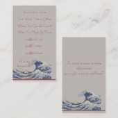 Die große Welle weg von der Visitenkarte (Vorne/Hinten)