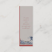 Die große Welle weg von dünner Visitenkarte (Rückseite)